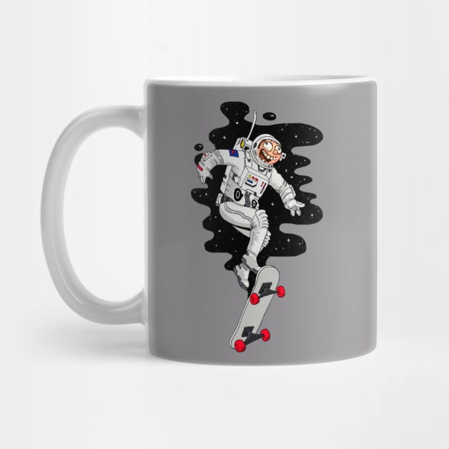 Puro Codiciado Loco Astronauta en Patineta by Crazycloth